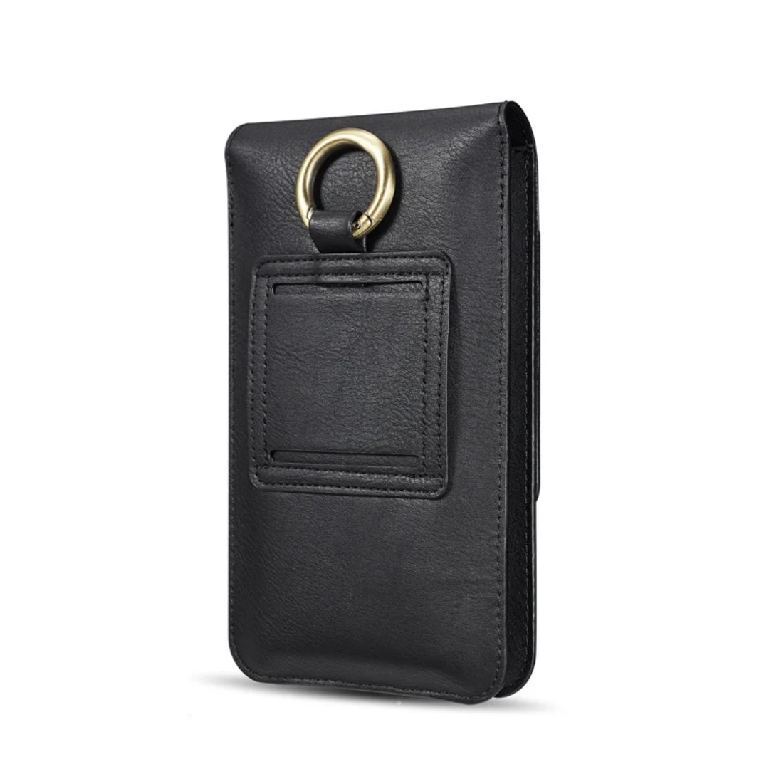 Husa Telefon, Compatibila telefoane pana la 7 inch, Material PU, 2 in 1, Tip Portofel, 13 Sloturi Card, Spatiu Baterie Externa, Inchidere Magnet, Prindere Curea, Neagra