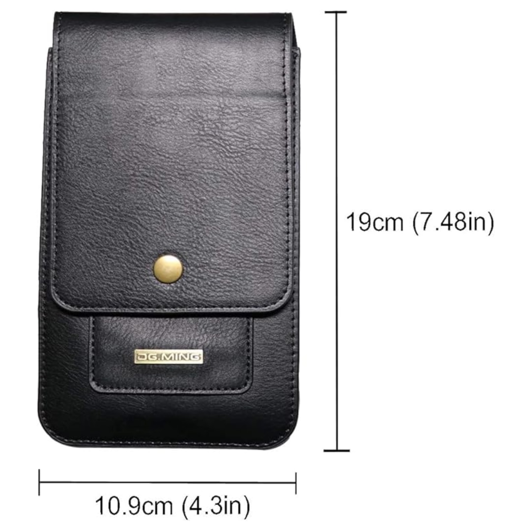 Husa Telefon, Compatibila telefoane pana la 7 inch, Material PU, 2 in 1, Tip Portofel, 13 Sloturi Card, Spatiu Baterie Externa, Inchidere Magnet, Prindere Curea, Neagra