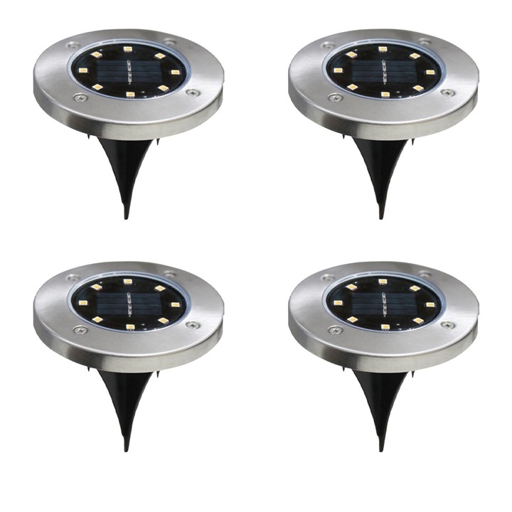 Set 4 lampi solare, Alb cald