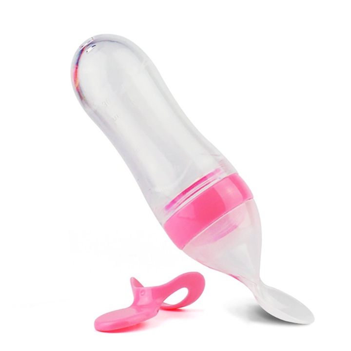 Jormftte hordozható, szivárgásmentes szilikon etetőkanál bébiételekhez és pürékhez, 150 ml