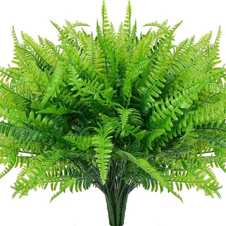 Plante artificiale, feronerie ajustabila, impermeabile, set 4 bucati, plastic de inalta calitate, verde