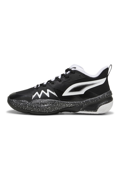 Puma, Pantofi pentru baschet Genetics Speckle, Negru, Alb optic, 9.5
