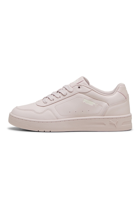 Puma, Pantofi sport de piele ecologica Court Classy, Roz prafuit, 5