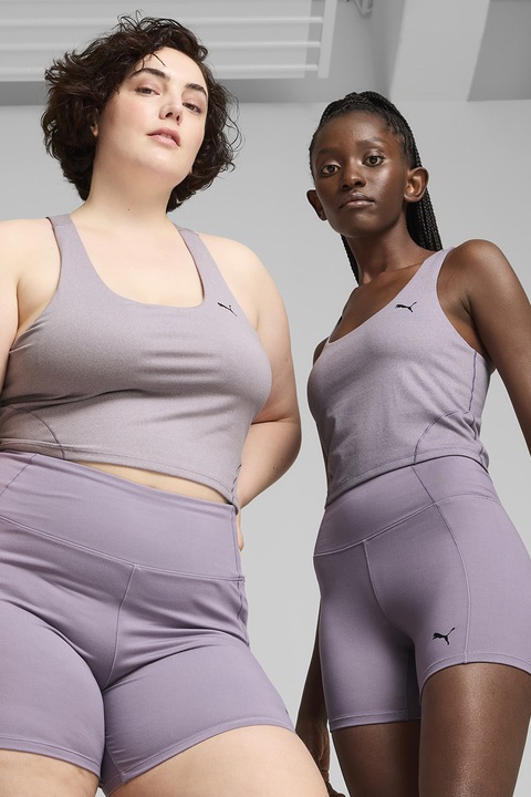 Puma, Top crop pentru yoga Studio Foundation, Lila pal
