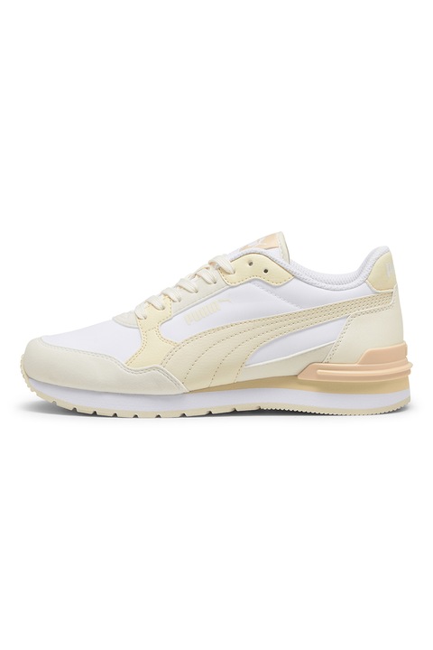 Puma, Спортни обувки ST Runner v4 NL от еко кожа с текстил, Мръснобял/Светло бежово