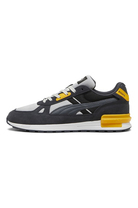 Puma, Pantofi sport Graviton Pro, Portocaliu/Alb murdar/Gri inchis