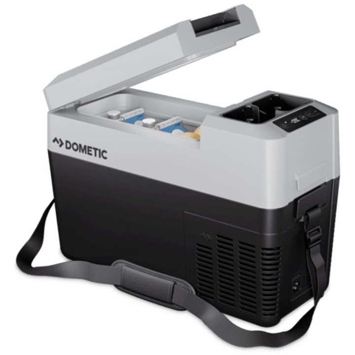 Хладилник за кола с компресор Dometic CoolFreeze CFF 12 , 13 л, 12/24V, 100-240V AC, 9.4 KG, Черен/Сив