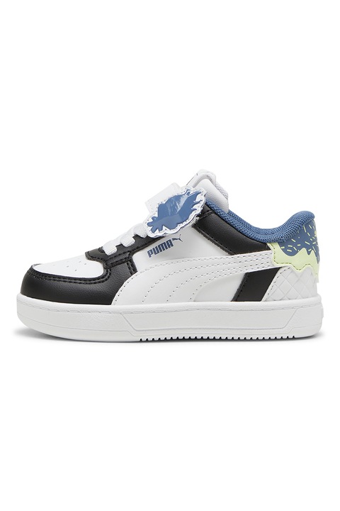 Puma, Pantofi sport cu inchidere velcro Caven 2.0, Alb/Negru