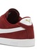 Puma, Pantofi sport Club II Intense unisex de piele intoarsa, Alb/Rosu inchis