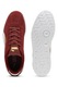 Puma, Pantofi sport Club II Intense unisex de piele intoarsa, Alb/Rosu inchis