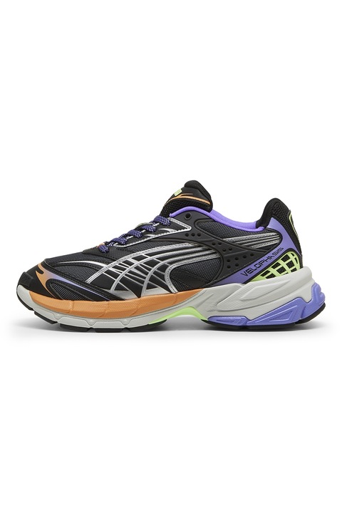 Puma, Спортни обувки Velophasis Born in the 2000s с текстил, Черен/Сребрист