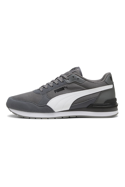 Puma, ST Runner v4 hálós sneaker műbőr részletekkel, Fehér/Szürke