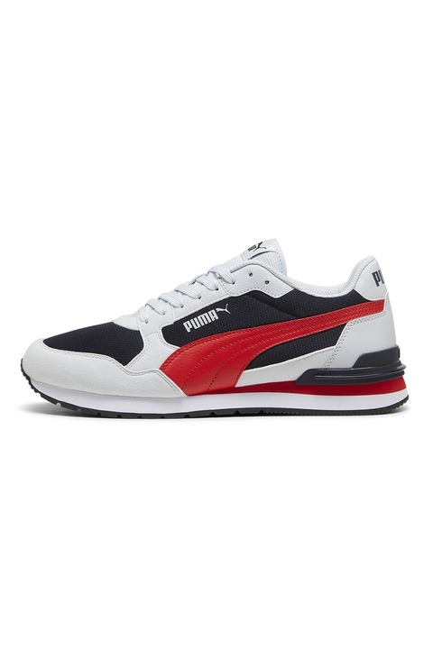 Puma, ST Runner v4 hálós sneaker műbőr részletekkel, Piros/Fehér