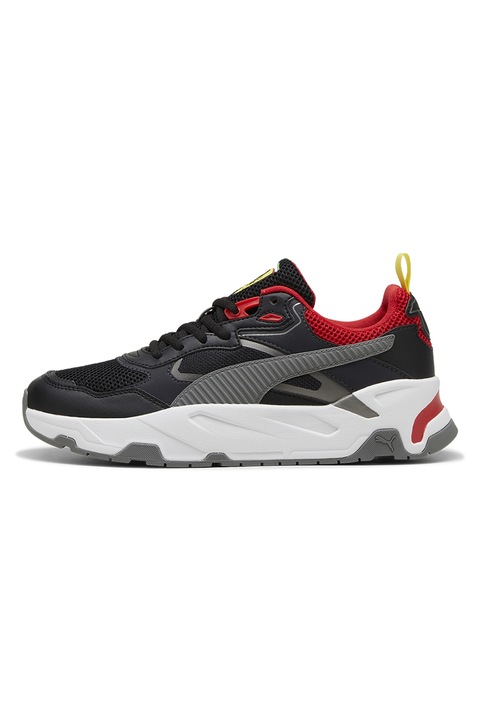 Puma, Ferrari Trinity sneaker textilbetétekkel, Fekete/Szürke, 42