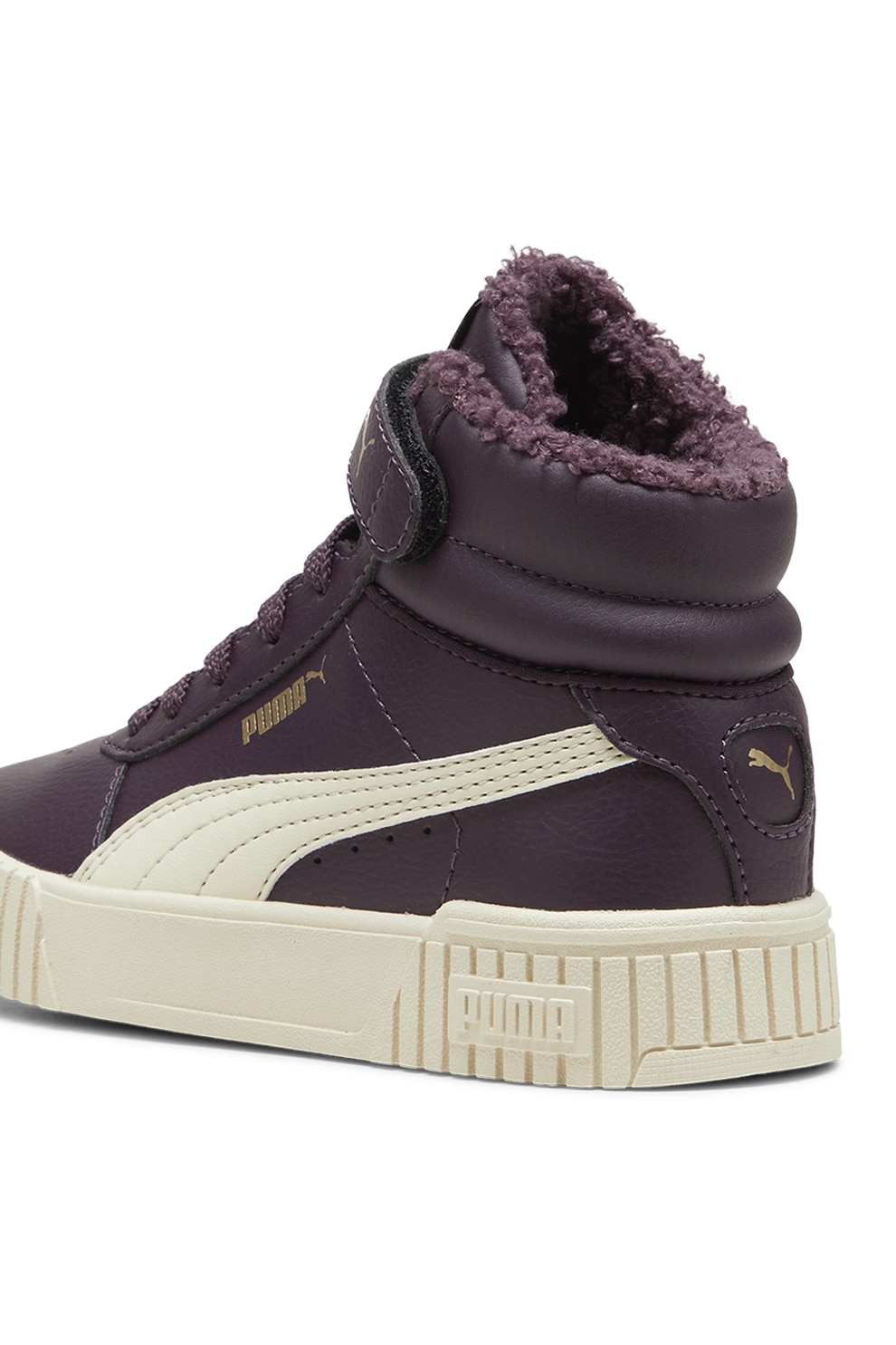 Puma, Carina tépőzáras műbőr sneaker, Lila, 31 EU