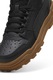 Puma, Pantofi sport mid-high cu insertii de piele Rebound Abrupt Cast, Negru/Maro scortisoara