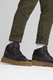 Puma, Pantofi sport mid-high cu insertii de piele Rebound Abrupt Cast, Negru/Maro scortisoara