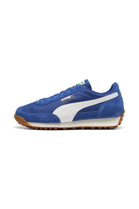 Puma, Easy Rider Vintage sneaker nyersbőr részletekkel, Fehér/Királykék
