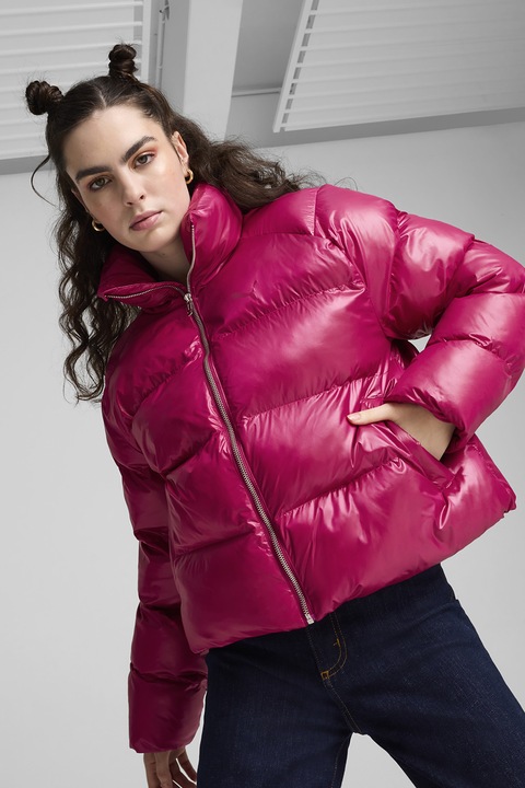 Woman, Geaca matlasata cu aspect lucios, Fucsia, M