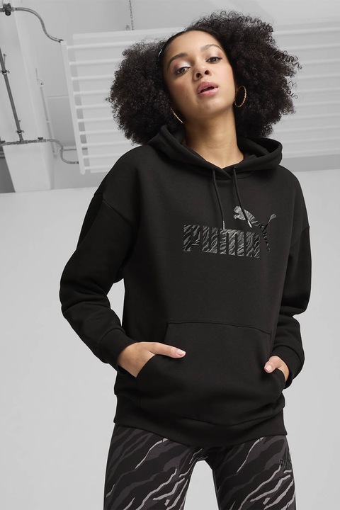 Puma, Худи Essentials+ с джоб кенгуру, Черен