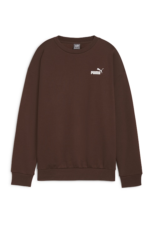 Puma, Bluza de trening relaxed fit Essentials+, Maro inchis