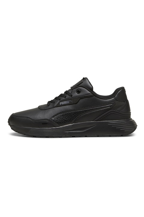 Puma, Спортни обувки Runtamed Plus от еко кожа, Черен