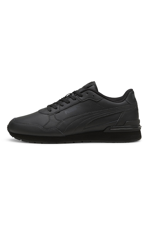 Puma, ST Runner v4 bőr és műbőr sneaker, Fekete