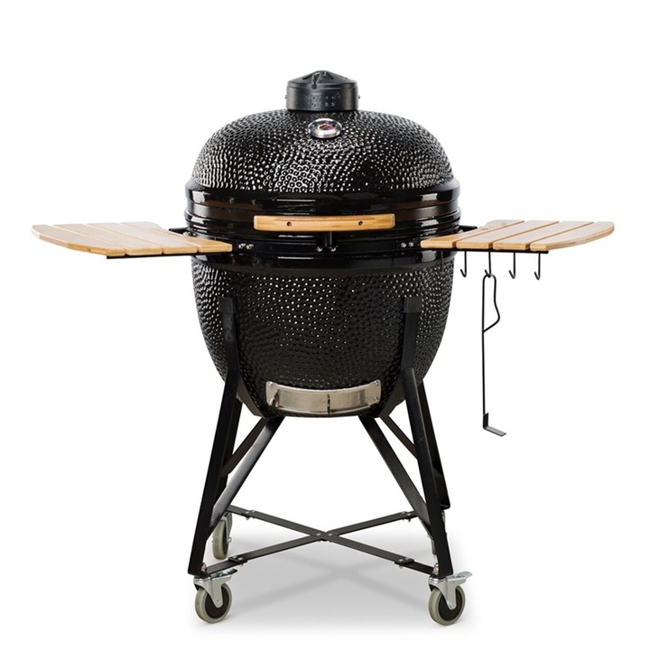 Gratar ceramic pe carbuni Kamado BONO Limited 25” inch, 64 cm, negru