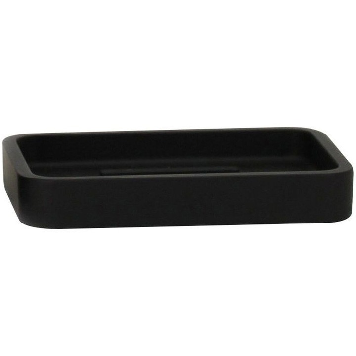 Sapuniera Aquasanit Onyx, polirasina, Negru