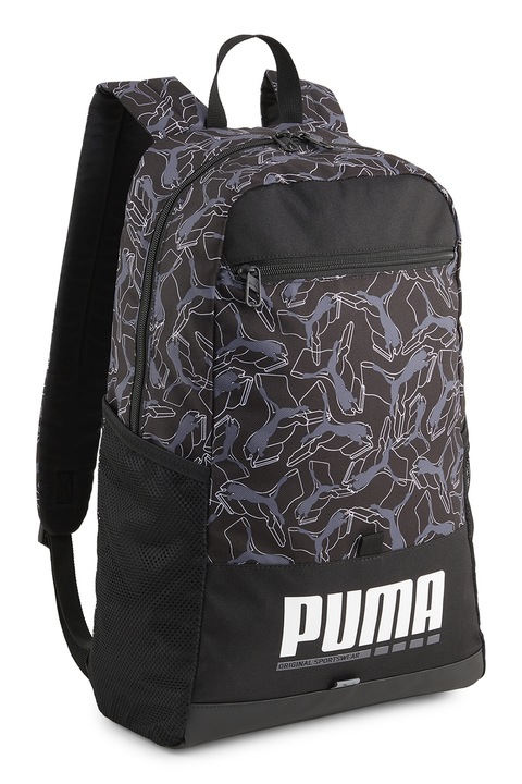 Puma, Унисекс раница Plus с лого - 21 л, Черен, Бял, Син