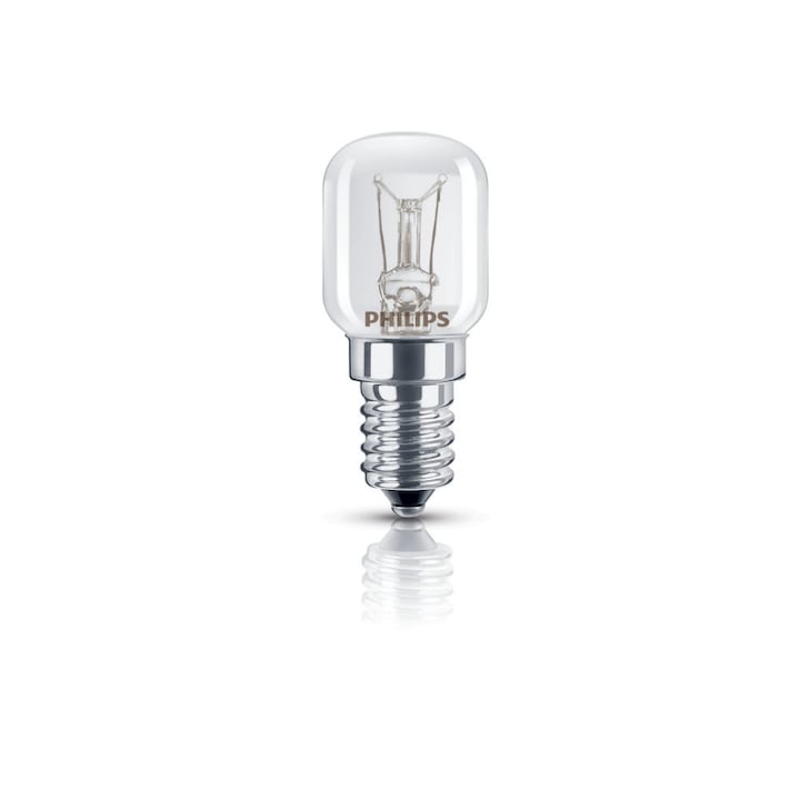 Bec Incandescent Philips Frigider 25W E14 T25 172 Lumeni 2700K Lumina Alb Cald 230V-240V Clasa Energetica G