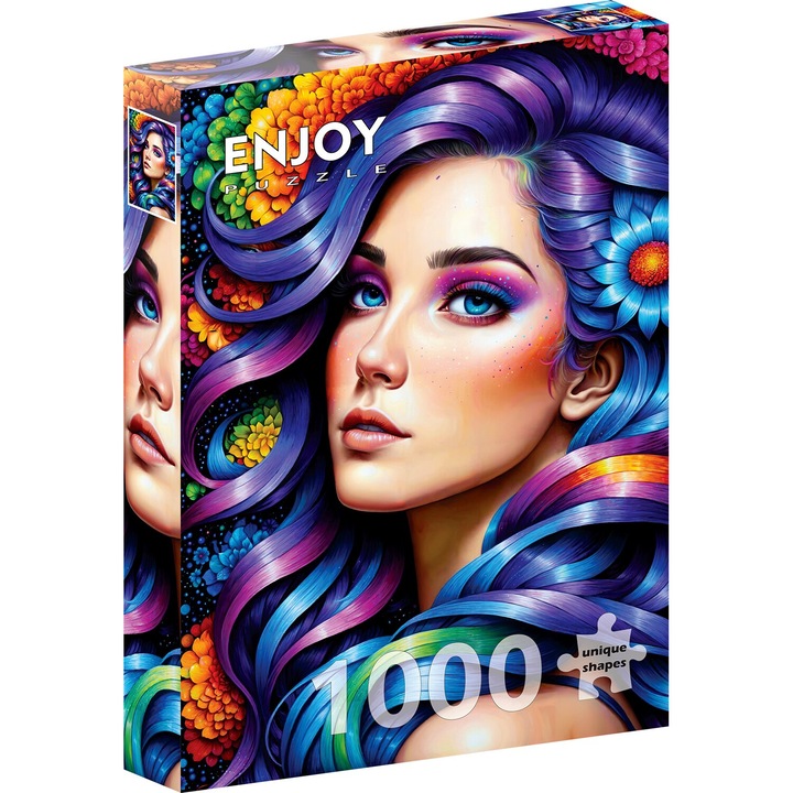 Enjoy - Puzzle Szivárvány virág portré - 1 000 darab