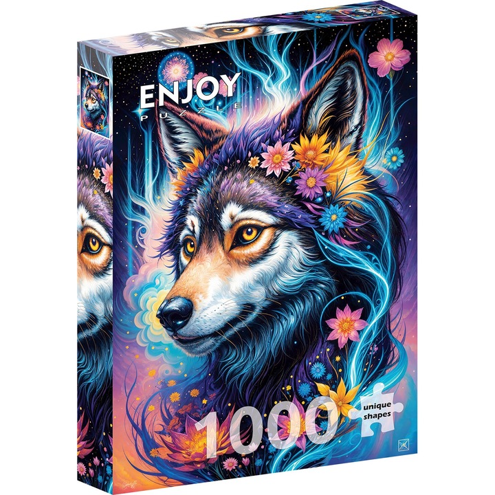Enjoy - Puzzle Egy varázslatos farkas portréja - 1 000 darab