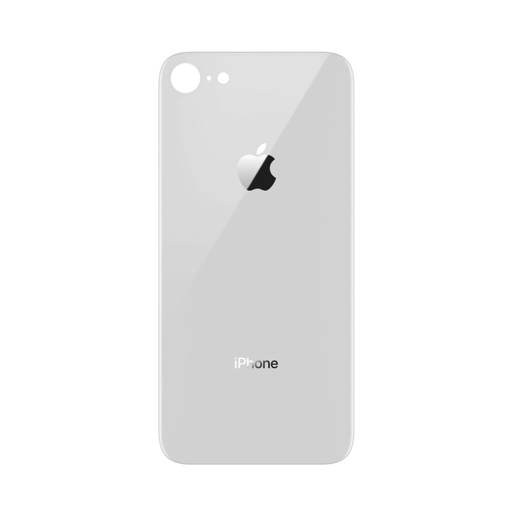 Capac baterie pentru Apple iPhone 8, Sticla, Silver