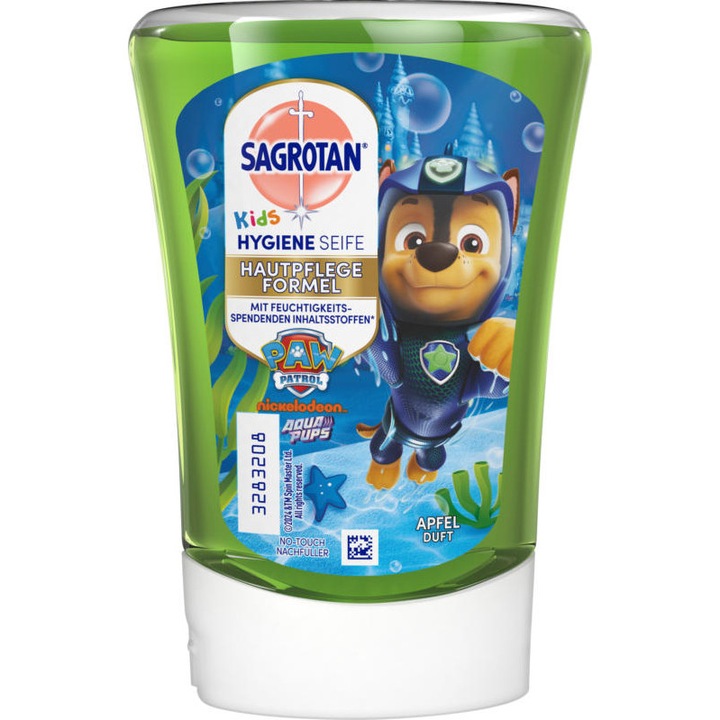 Rezerva sapun lichid antibacterian Sagrotan Kids No Touch cu Mar pentru dozatorul automat cu senzor, 250 ml - compatibil cu DETTOL