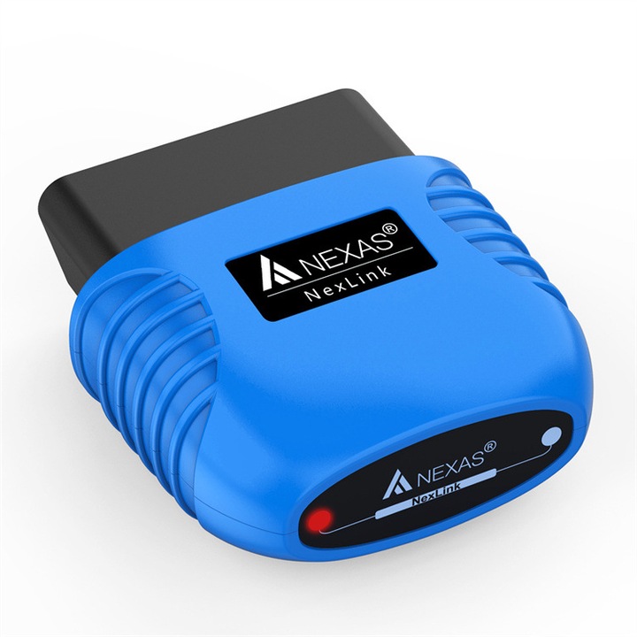 Autótesztelő, professzionális diagnosztikai bluetooth 5.0 kapcsolat, JENUOS®, teljes rendszerkód olvasó, kompatibilis IOS/Android, kék