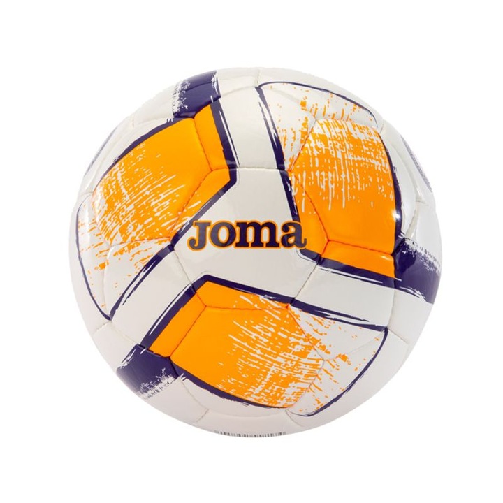 Minge fotbal Joma Dali II pentru toate anotimpurile, marimea 5, alb/portocaliu