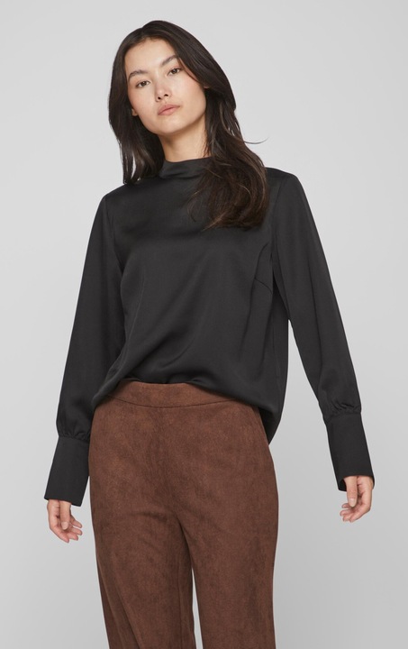 Női ing, Villa, Szatén, Fekete, 40 EU