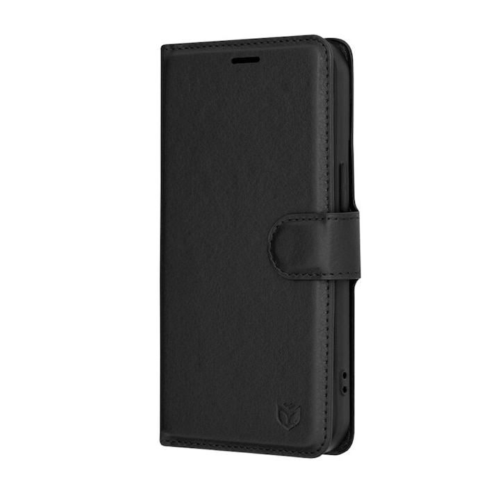 Könyv típusú tok, LederPly füllel Samsung Galaxy A30s / A50 / A50s készülékhez, OPTIM SOLUTION, Flip Cover, Mágneses záródás, Kártya- és Bankjegyzseb, Elegáns bőrkialakítás, Teljes védelem, Állvány funkció, Fekete