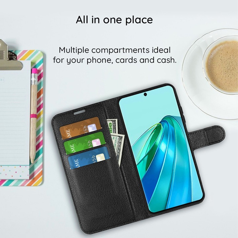 Custodia Flip Portafoglio In Pelle Per OnePlus 12R | Viola Scuro, Motivo In Rilievo, Chiusura Magnetica, Slot Per Carte E Supporto - copertina