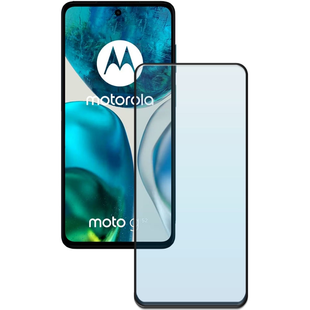 Folie din sticla securizata pentru Motorola Moto G52, HAMSTERBOX Glass Shield, Protectie completa ecran, Full face, Aplicare rapida, Case Friendly, Transparenta
