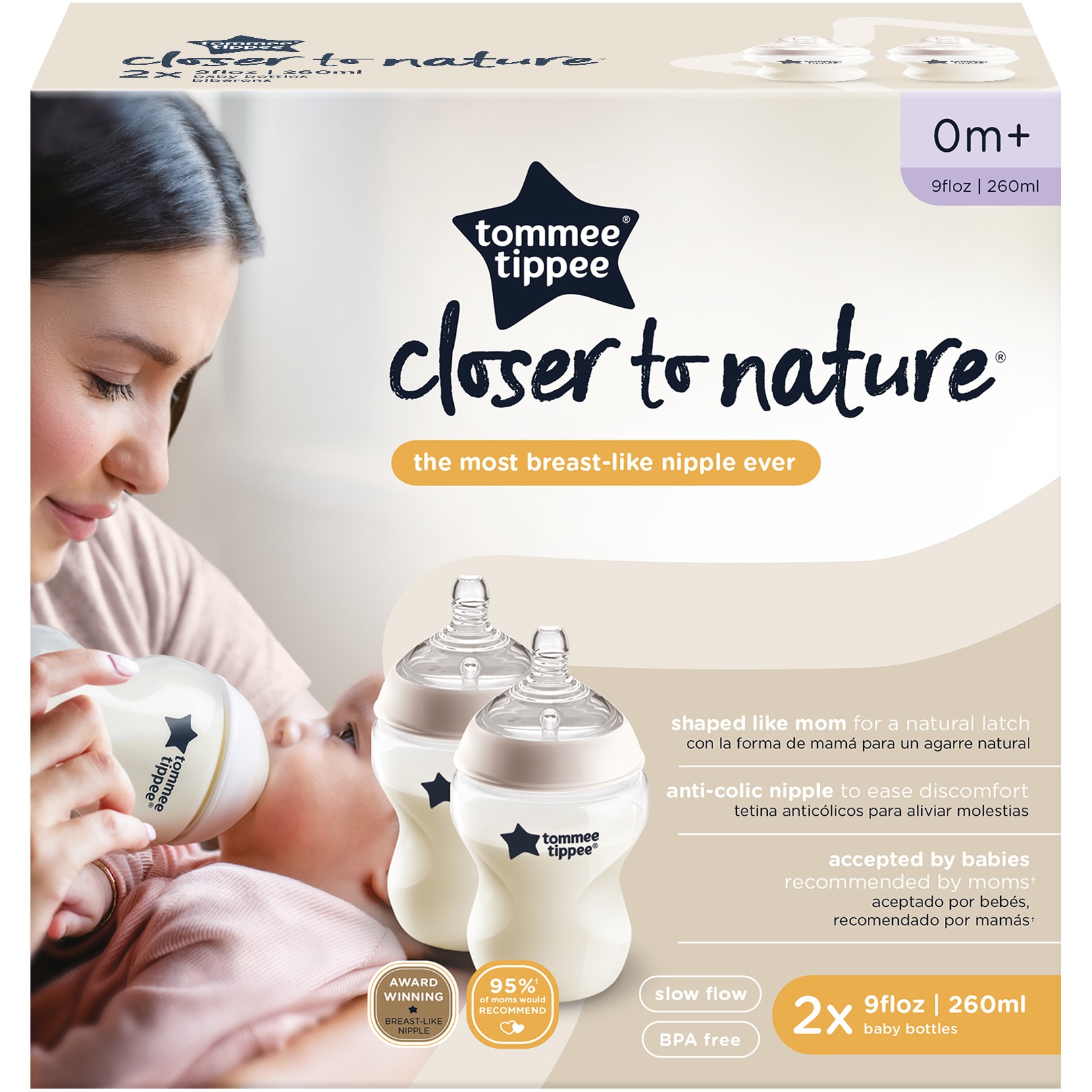 Biberon Tommee Tippee PP, 2 buc, 260 ml 