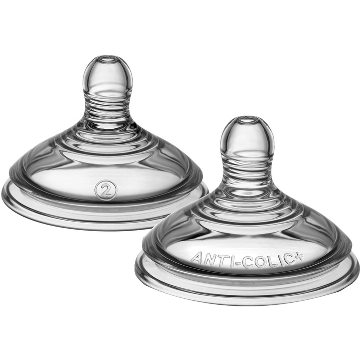 Биберон Advanced Анти колики Tommee Tippee Natural Start, Среден поток, 3 месеца +, 2 бр