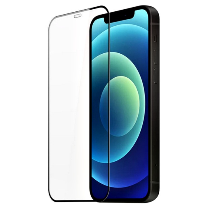 Прозрачно стъклено фолио, съвместимо с OPPO A3 Pro, Front, SwimGlass, Full Glue, черни ръбове, 9H устойчивост