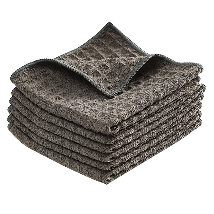 Stergar de bucatarie Cozevdnt, microfibra, absorbtie rapida, gri