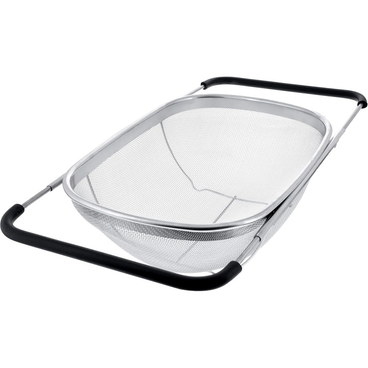 Sita extensibila, 6 litri Enforose, cu manere din silicon, design compact, plasa fina, pentru strecurare eficienta
