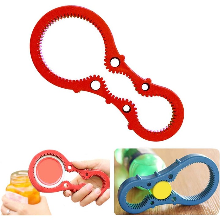 Deschizator de sticle Enforose, multifunctional, prindere prietenoasa cu articulatiile, mecanism cu angrenaje, compact