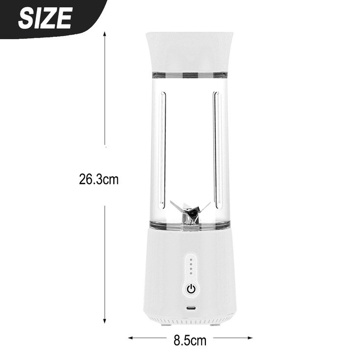 Blender portabil, plastic, portabil