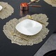 Комплект от 3 поставки за чинии, Cozevdnt, PVC, злато, 47x37 см
