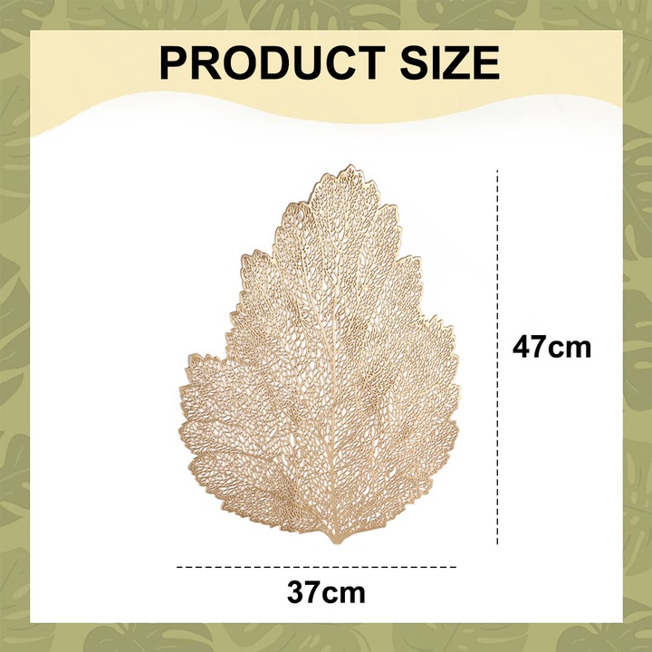 Комплект от 3 поставки за чинии, Cozevdnt, PVC, злато, 47x37 см